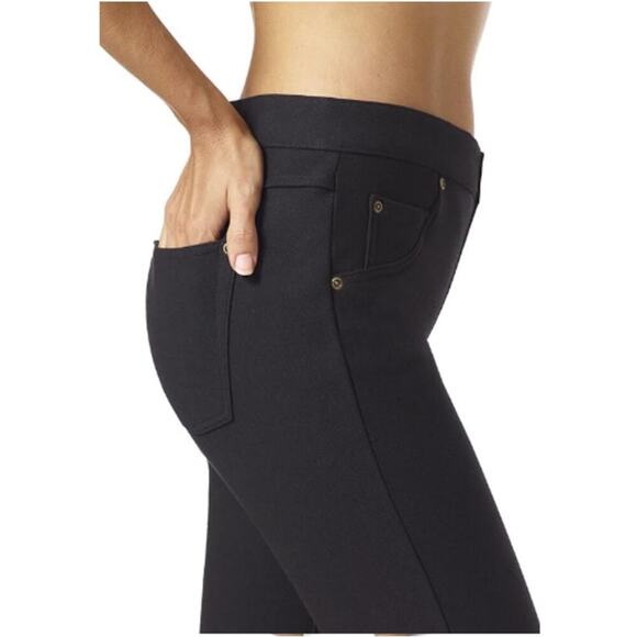 HUE Women's Black Ultra Soft Fleece Lined Denim Leggings Size S - Picture 3 of 8